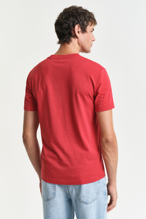 GANT Camiseta Con Bolsillo Roja