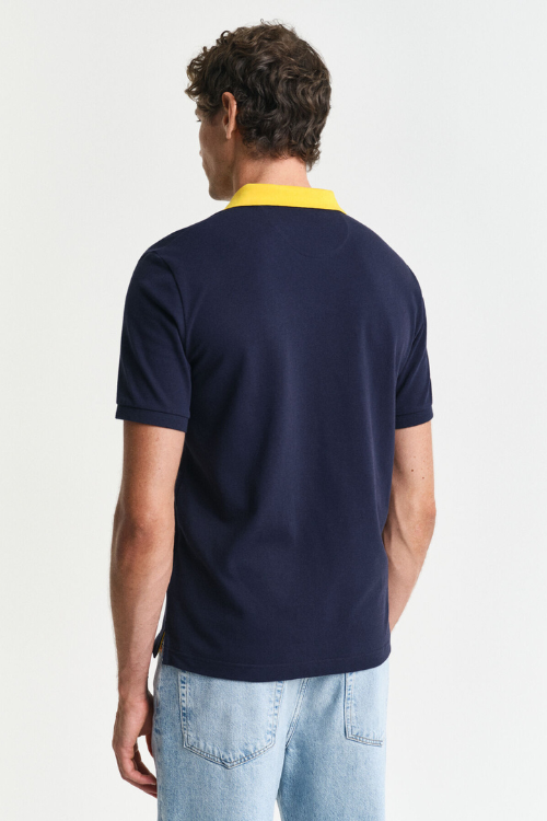 GANT Polo En Contraste Azul Marino