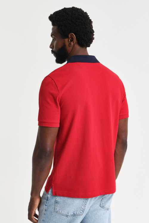 GANT Polo En Contraste Rojo