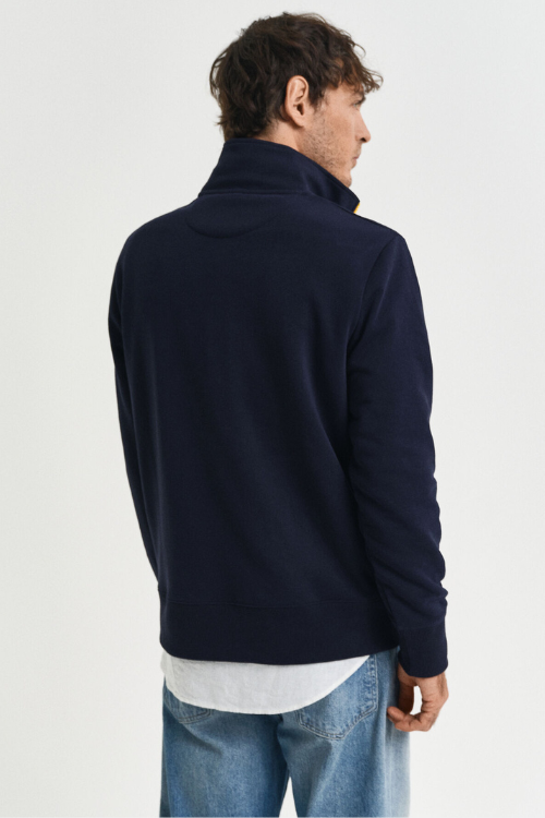 GANT Sudadera Con Media Cremallera En Contraste Azul