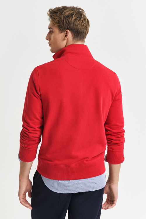 GANT Sudadera Con Media Cremallera En Contraste Rojo