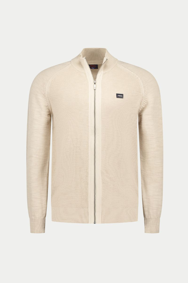 New Zealand Auckland jersey cárdigan beige