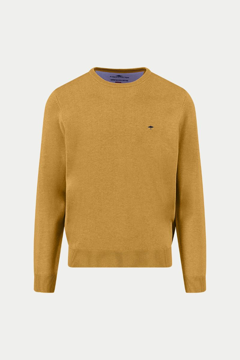 Fynch-Hatton jersey cuello redondo mostaza